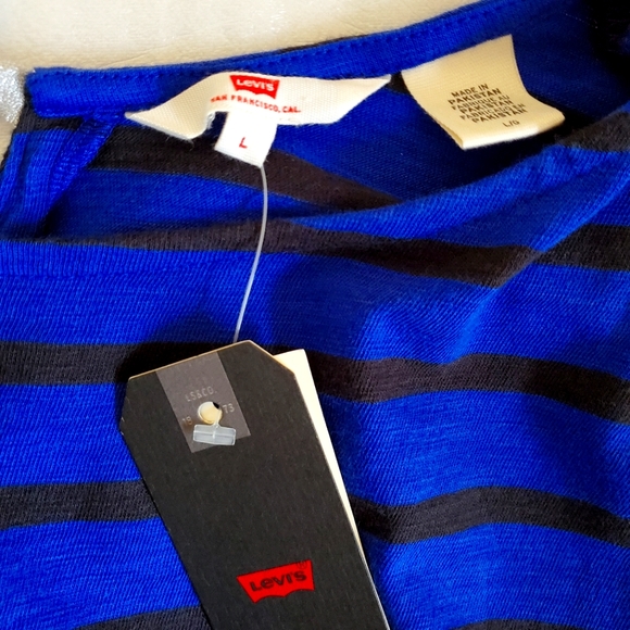 Levi's Women's Cora Cotton Sailor T-Shirt Navy Size Large - Picture 10 of 11